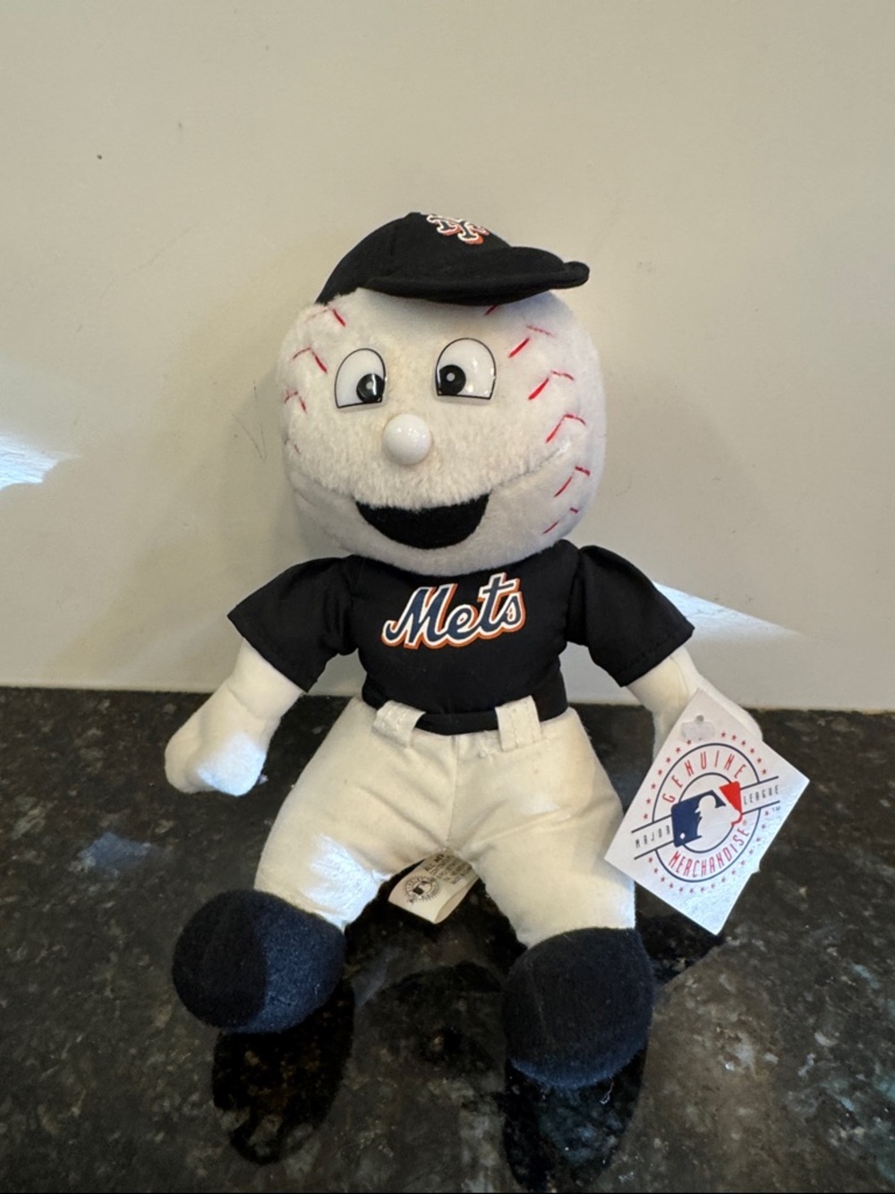 New York Mets Plush Baseball Mascot - White & Black Stuffed Toy